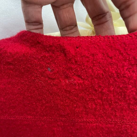 Bernardo Essentials 100% Wool Red Size Large Zipper Vest - Picture 9 of 10